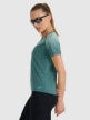 mini: Damska koszulka do biegania 4F 4FWAW25TFTSF1510 - turkusowa (3)