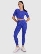 mini: Damski crop top treningowy 4F 4FWAW25TFTSF1520 - niebieski (2)