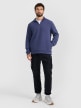 mini: Męska bluza dresowa bez kaptura 4F 4FWAW25TSWSM1930 - granatowa (2)