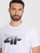 mini: Męski t-shirt z nadrukiem 4F 4FWAW25TTSHM2359 - biały (3)