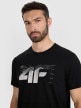 mini: Męski t-shirt z nadrukiem 4F 4FWAW25TTSHM2359 - czarny (3)