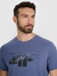 mini: Męski t-shirt z nadrukiem 4F 4FWAW25TTSHM2359 - granatowy (3)