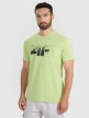  4F Męski tshirt z nadrukiem 4F 4FWAW25TTSHM2359  zielony Zielony