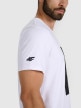 mini: Męski t-shirt z nadrukiem 4F 4FWAW25TTSHM3121 - biały (5)