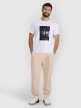 mini: Męski t-shirt z nadrukiem 4F 4FWAW25TTSHM3121 - biały (2)