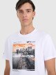 mini: Męski t-shirt z nadrukiem 4F 4FWAW25TTSHM3124 - biały (3)