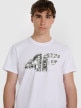mini: Męski t-shirt z nadrukiem 4F 4FWAW25TTSHM3132 - biały (4)