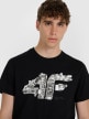 mini: Męski t-shirt z nadrukiem 4F 4FWAW25TTSHM3132 - czarny (4)
