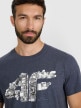 mini: Męski t-shirt z nadrukiem 4F 4FWAW25TTSHM3132 - granatowy (3)