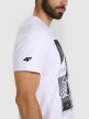 mini: Męski t-shirt z nadrukiem 4F 4FWAW25TTSHM3135 - biały (4)