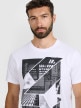 mini: Męski t-shirt z nadrukiem 4F 4FWAW25TTSHM3135 - biały (3)