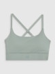 mini: Damski biustonosz treningowy 4F 4FWAW25USBAF173 - zielony (5)
