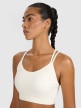 mini: Damski biustonosz treningowy 4F 4FWAW25USBAF218 - beżowy (3)