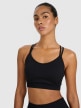 mini: Damski biustonosz treningowy 4F 4FWAW25USBAF218 - czarny (3)