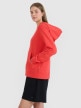 mini: Damska bluza dresowa rozpinana z kapturem 4F 4FWMM00TSWSF1763 - czerwona (4)