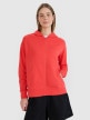  4F Damska bluza dresowa rozpinana z kapturem 4F 4FWMM00TSWSF1763  czerwona Czerwony