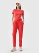  4F Damskie spodnie dresowe joggery 4F 4FWMM00TTROF1138  czerwone Czerwony