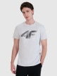  4F Męski tshirt z nadrukiem 4F 4FWMM00TTSHM2257  biały Biały