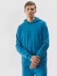 mini: Męska bluza nierozpinana z kapturem 4F 4FWSS24TSWSM0948 - niebieska (1)