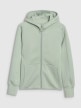mini: Damska bluza dresowa rozpinana z kapturem 4F 4FWSS25TSWSF1561 - zielona (8)