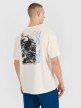mini: Męski t-shirt oversize z nadrukiem 4F 4FWSS25TTSHM1985 - beżowy (2)