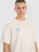 mini: Męski t-shirt oversize z nadrukiem 4F 4FWSS25TTSHM1985 - beżowy (4)