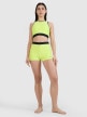 mini: Damskie spodenki kąpielowe 4F 4FWSS25UBKBF074 - zielone (1)