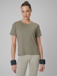  4F Damska koszulka treningowa 4F 4FWSS26TFTSF1847  khaki Khaki
