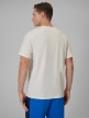 mini: Męski t-shirt z nadrukiem 4F 4FWSS26TTSHM2667 - beżowy (4)