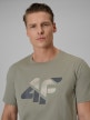 mini: Męski t-shirt z nadrukiem 4F 4FWSS26TTSHM2667 - khaki (3)
