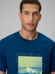 mini: Męski t-shirt z nadrukiem 4F 4FWSS26TTSHM2783 - granatowy (3)