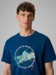 mini: Męski t-shirt z nadrukiem 4F 4FWSS26TTSHM2822 - granatowy (3)
