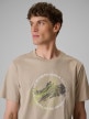 mini: Męski t-shirt z nadrukiem 4F 4FWSS26TTSHM2822 - beżowy (3)