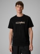  4F Męski tshirt z nadrukiem 4F 4FWSS26TTSHM2824  czarny Czarny