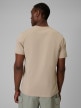 mini: Męski t-shirt z nadrukiem 4F 4FWSS26TTSHM2825 - beżowy (4)