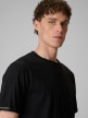mini: Męski t-shirt bez nadruku 4F 4FWSS26TTSHM3322 - czarny (3)