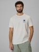  4F Męski tshirt z nadrukiem 4F 4FWSS26TTSHM3329  beżowy Beżowy
