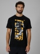  4F Męski tshirt z nadrukiem 4F 4FWSS26TTSHM3330  czarny Czarny