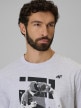 mini: Męski t-shirt z nadrukiem 4F 4FWSS26TTSHM3330 - szary (3)