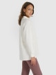 mini: Damska bluza dresowa bez kaptura 4F 4FRAW25TSWSF2463 - biała (3)