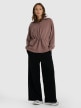 mini: Damska bluza dresowa bez kaptura 4F 4FRAW25TSWSF2463 - brązowa (5)