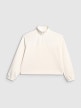 mini: Damska bluza dresowa nierozpinana bez kaptura 4F 4FWAW25TSWSF1836 - biała (6)