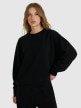 mini: Damska bluza dresowa nierozpinana bez kaptura 4F 4FWAW25TSWSF1837 - czarna (1)