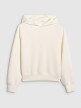 mini: Damska bluza dresowa nierozpinana z kapturem 4F 4FWAW25TSWSF1834 - biała (7)