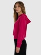 mini: Damska bluza dresowa nierozpinana z kapturem 4F 4FWAW25TSWSF1834 - różowa (3)