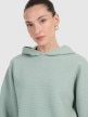 mini: Damska bluza dresowa nierozpinana z kapturem 4F 4FWAW25TSWSF1847 - zielona (4)