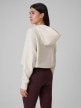 mini: Damska bluza dresowa nierozpinana z kapturem 4F 4FWSS26TSWSF2175 - kremowa (6)