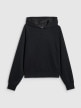 mini: Damska bluza dresowa nierozpinana z kapturem 4f 4FWSS26TSWSF2183 - czarna (7)