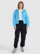 mini: Damska bluza dresowa rozpinana z kapturem 4F 4FRSS25TSWSF2195 - niebieska (2)