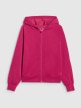 mini: Damska bluza dresowa rozpinana z kapturem 4F 4FWAW25TSWSF1835 -  różowa (7)